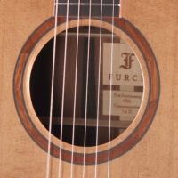 Maple plate inside of the body with engraved: This instrument was custom built for (name)